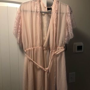 Light pink/blush lace robe Brand new with tags